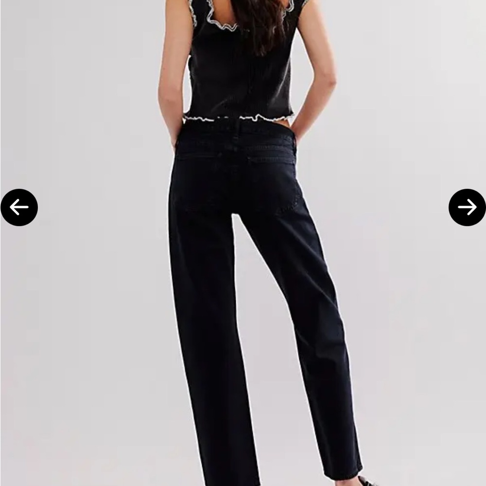 Agolde Black Women's Low rise straight amber  Jeans - Picture 2 of 3